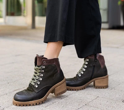 Кожаные ботинки на шнуровке Miz Mooz McKinley черные боевые городские туристические размер 41 9,5-10 - Изображение 1 из 4