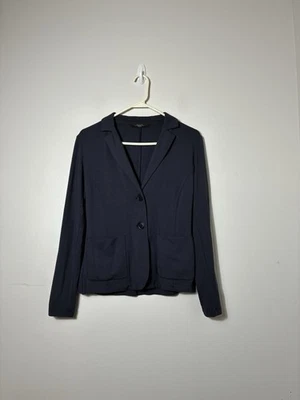 Jaqueta MAX MARA Leve Fecho de 2 Botões Tamanho Pequeno Azul Marinho Escritório Preppy - Imagem 1 de 4