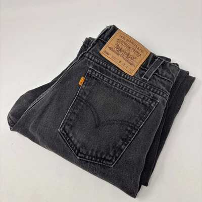 Levi's 550 Vintage Black Relaxed Fit Tapered Jeans W29 L32 (Tag 31x32) - Image 1 of 4