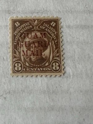 US GUAM - GUARD MAIL - M10 (8c com Red Ovpt ) - MARGENS AO REDOR - Imagem 1 de 4
