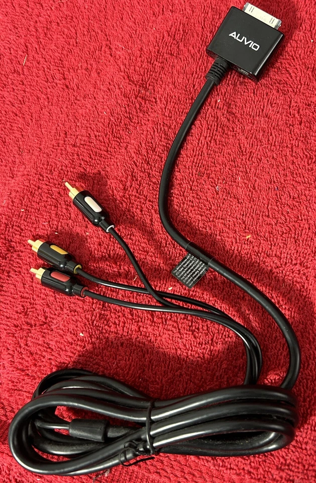 CABLE A/V COMPUESTO AUVIO para salida de audio y video de Apple iPod o iPhone 1200915 Foto 1 de 4