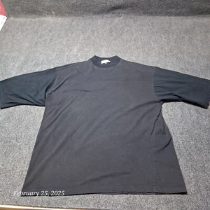 VTG Poeta Moda Visitor Shirt Men XXL Black 2 Tone Short Sleeve Mercerized - Picture 1 of 6
