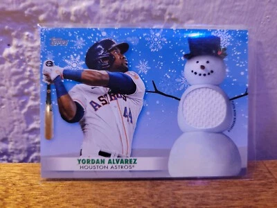 2021 Topps Holiday Yordan Alvarez Jersey Relic Snowman Houston #WRC-YA Astros - Image 1 of 2