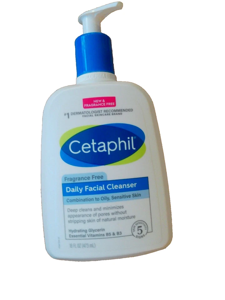 CETAPHIL Gentle Facial Cleanser 16 oz Pack of 2 For Sensitive Skin
