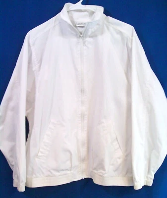 Винтажная женская ветровка Koret Francisca белая на молнии размер большой - Изображение 1 из 4