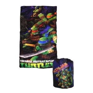 TMNT Ninja Turtles Kids Camping Slumber Sleeping Bag Sleepover Backpack Boy Girl - Picture 1 of 3