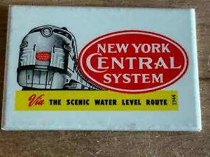 NY Central System Taschenspiegel Eisenbahn Werbung 1944 Vintage Scenic Water Route - Bild 1 von 24