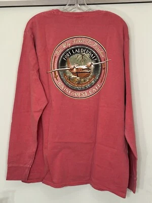 *NUEVO* Camiseta Manga Larga Rainforest Café “Ticket To Paradise” Talla L, Bonito Regalo Foto 1 de 4