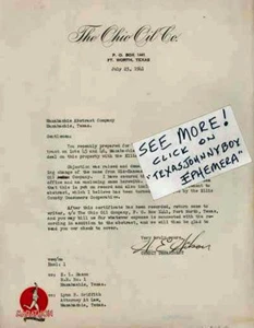 1941 MARATHON Letterhead The OHIO OIL COMPANY Fort Worth Texas W. E. WILSON GAS - Picture 1 of 1