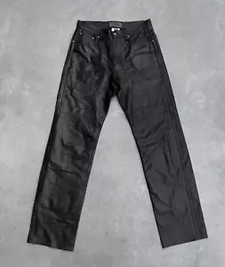 Seltene Archive 90er VERSACE Jeans Couture Medusa Leder Biker Hose Gr. 32/46 - Bild 1 von 19