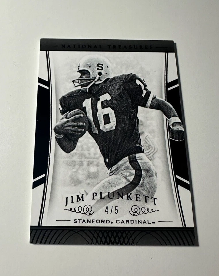 2015 Panini National Treasures Collegiate Jim Plunkett College Legends Black /5 - Image 1 of 2
