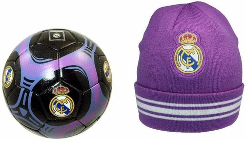 Icon Sports Real Madrid Officially Licensed Soccer Beanie & Ball Size 5-05-5 Cover