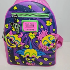 Mini Mochila Killer Klowns Loungefly BRILLA EN LA OSCURIDAD Rosa Fosforescente Nueva con Etiquetas - Imagen 1 de 12