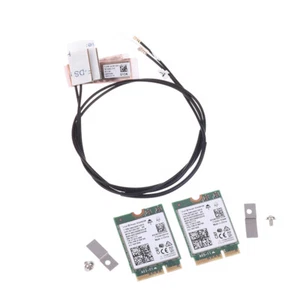 9560NGW WiFi Card+Antenna 1733Mbps Wireless AC 9560 Dual Band 2.4G/5G BT 5.0 - Afbeelding 1 van 14