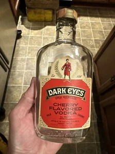 Dark Eyes Cherry Vodka Paper Label Bottle Clear Springs Distilling Clermont KY - Picture 1 of 10