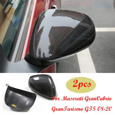 Cubierta de espejo lateral de fibra de carbono seca para Maserati GranCabrio GranTurismo GTS 08-20 Foto 1 de 4