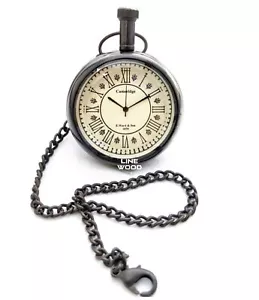Personalized Handmade Antique Nautical Brass Pocket Watches Clock With Chain 2" - Picture 1 of 8