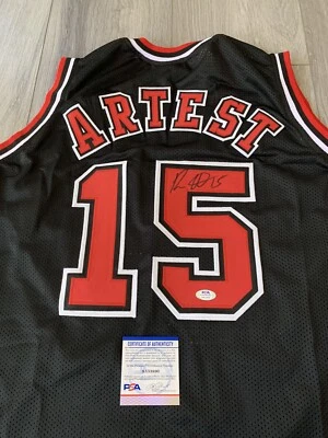 Camiseta Ron Artest Autografiada/Firmada Certificado de Autenticidad Chicago Bulls Metta World Peace Foto 1 de 4