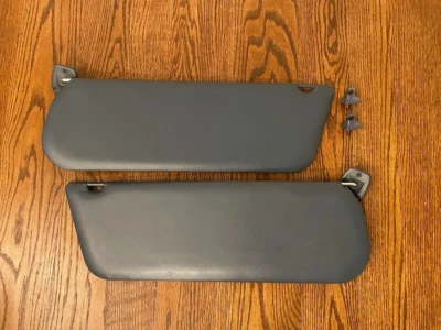 1987 - 1996 Ford F150 F250 F350 Bronco OEM Sun Visor Pair Set of 2 BLUE + clips Foto 1 de 4