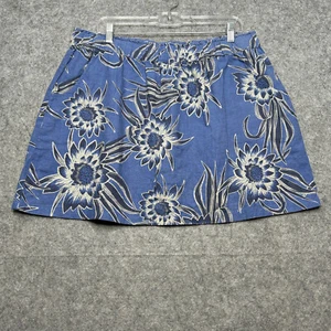 Patagonia Skirt Women Large Blue Floral Hemp Organic Tropic Outdoor Beach Travel - Picture 1 of 13