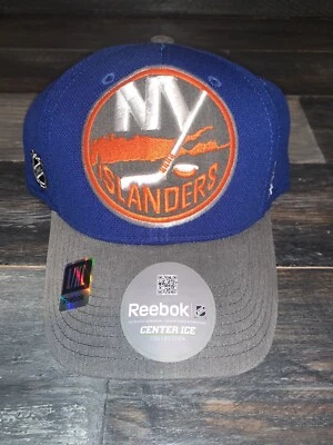 Men’s Reebok NHL New York Islanders Blue Playoff Flex Fit NHL Hockey Hat L/XL - Image 1 of 4