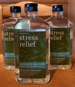 Lot 3 Bath & Body Works Eucalyptus Spearmint Stress Relief Aromatherapy Shampoo - Picture 1 of 4