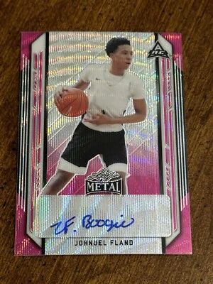 JOHNUEL BOOGIE FLAND 2021-22 Leaf METAL Autograph #15/20 ARKANSAS RAZORBACKS - Image 1 of 2
