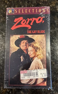 Zorro The Gay Blade (1981) New Sealed  VHS George Hamilton - Imagem 1 de 3