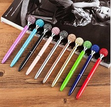 New Listing10xCrystal Ballpoint Pen Luxury Pens pinning Novelty Diamond Ball Point Pen