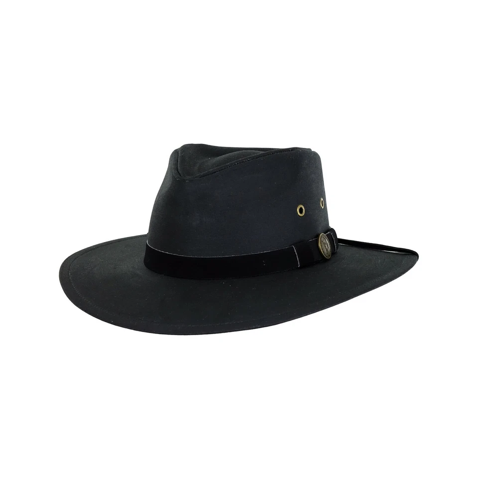 Sombrero Outback Trading Company para hombre Kodiak negro piel aceitosa 1480-negro Foto 1 de 1