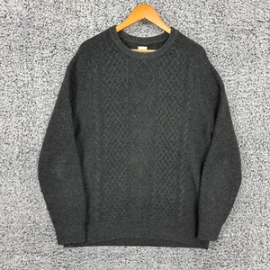 Vintage Gap Sweater Mens Extra Large Gray Fisherman Chunky Cable Knit XL - Picture 1 of 11