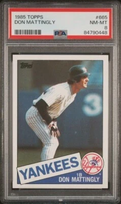 Don Mattingly 1985 Topps PSA 8 NM-MT #665 棒球纽约洋基队 — 第 1/2 张图片