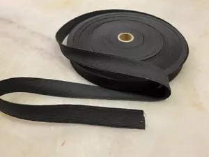 Rotolo Treccia Elastica Piatto 36 Iarde 1" Nero Quantità Poliestere 1° Qualità NUOVO - Foto 1 di 3