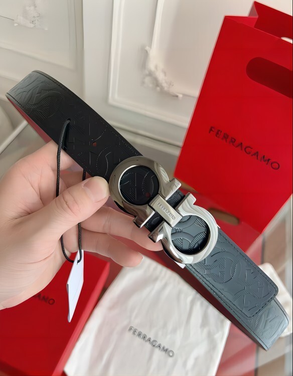 Ferragamo フェラガモ ベルト ガンチーニ ゴールド金具 ブラック フェラガモ ベルト ガンチーニ金具 シルバー ダブルガンチーニ