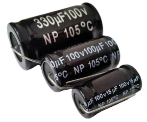 2X Condensatore Elettrolitico 10,00uF no polarizzato 100V filtro audio crossover - Imagen 1 de 1