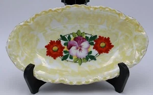 Antique PM Bavaria "Ehphila" Yellow Relish Nut Tray 8 1/2" - Picture 1 of 10