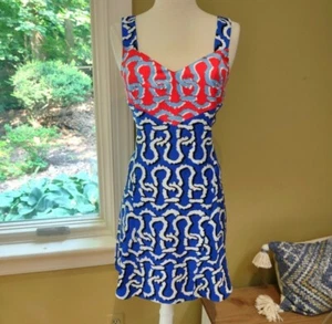 Kenzo rope nautical fit n flare silk mini dress FR36 US 4 NWOT $645 - Picture 1 of 10