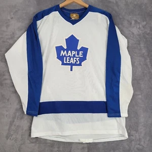Vintage WINNWELL Toronto Maple Leafs Jersey Men's Large White Blue Hockey NHL - Picture 1 of 15