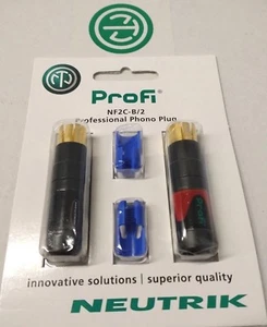 Neutrik NF2C-B/2 ProFi Pair of professional `Phono Plug` - Picture 1 of 3