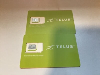 5x Telus Canada 4G LTE Multi SIM Card 3-in1 Nano Micro Standard New Free US ship - Image 1 of 3