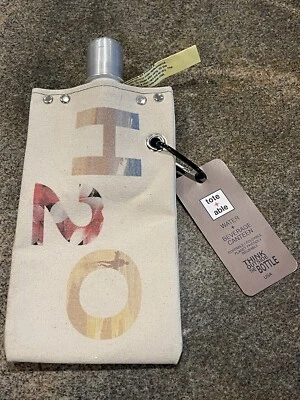 tote+able 16oz.Canvas Flexible Foldable Flask w Shot Glass “H2O” - Image 1 of 4