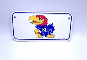 NCAA LICENSED KANSAS JAYHAWKS  6 X 3 METAL NOVELTY BCYCLE LICENSE PLATE TAG - Picture 1 of 10