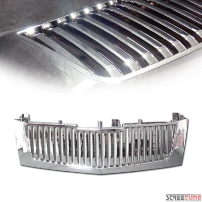For 02-06 Cadillac Escalade Chrome Vertical Hood Bumper Grill Grille Replacement Foto 1 de 3