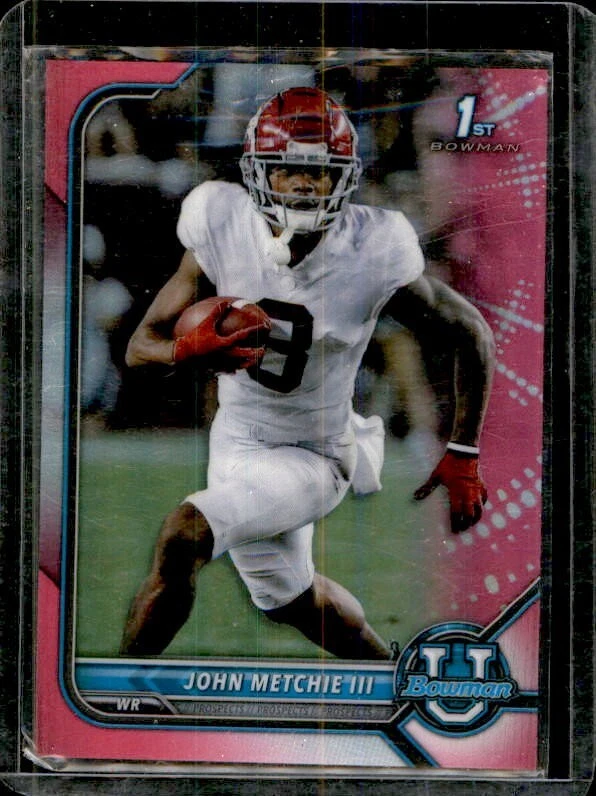 2021-22 Bowman University - [Base] - Pink Refractor #47 - John Metchie III rc - Image 1 of 1
