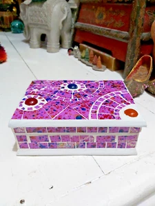 HANDMADE MOSAIC JEWELLERY BOX - Picture 1 of 11
