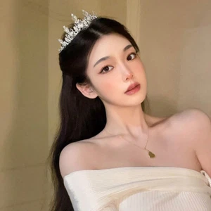 Elegant Colorful Crystal Tiara Crown Girls Party Wedding Princess Crown Jewelry - Imagen 1 de 20