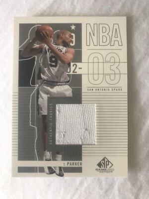 2002-03 UD SP Game Used Tony Parker Jersey #87 San Antonio Spurs - Image 1 of 2