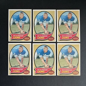 1970 Topps #11 Ed Flanagan 6 x Card LOT Detroit Lions +/- VG-VGEX - Picture 1 of 14