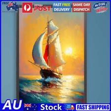 Paint By Numbers Kit On Canvas DIY Oil Art Sailing at Sea Picture Decor 40x60cm