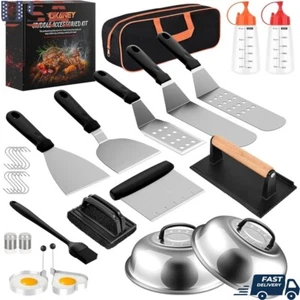 28 Pcs Griddle Accessories Set Grill Tools BBQ Blackstone Camp Chef Cooking New - Picture 1 of 8